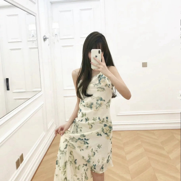 One-Shoulder Floral Asymmetrical Dress - Picture 2 of 8